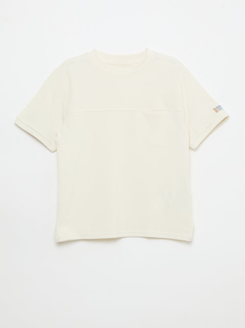 Camiseta de algodón piqué de manga corta - Kiabi