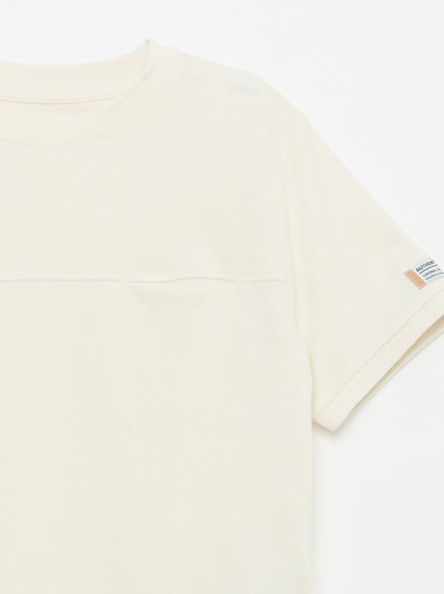 Camiseta de algodón piqué de manga corta - Kiabi