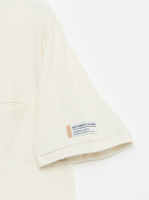 Camiseta de algodón piqué de manga corta - Kiabi