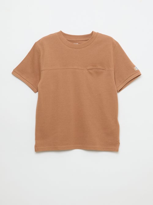 Camiseta de algodón piqué de manga corta - Kiabi