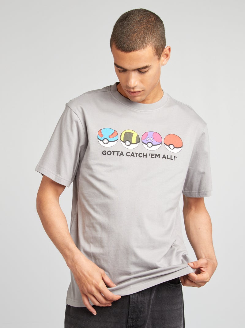 Camiseta de algodón 'Pokemon' GRIS - Kiabi