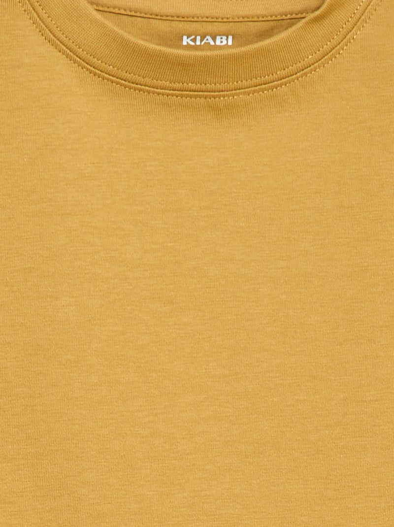 Camiseta de algodón premium Amarillo - Kiabi