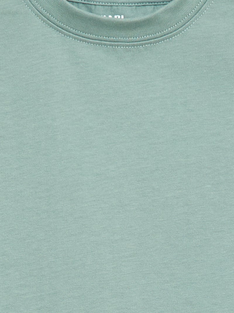 Camiseta de algodón premium Azul - Kiabi