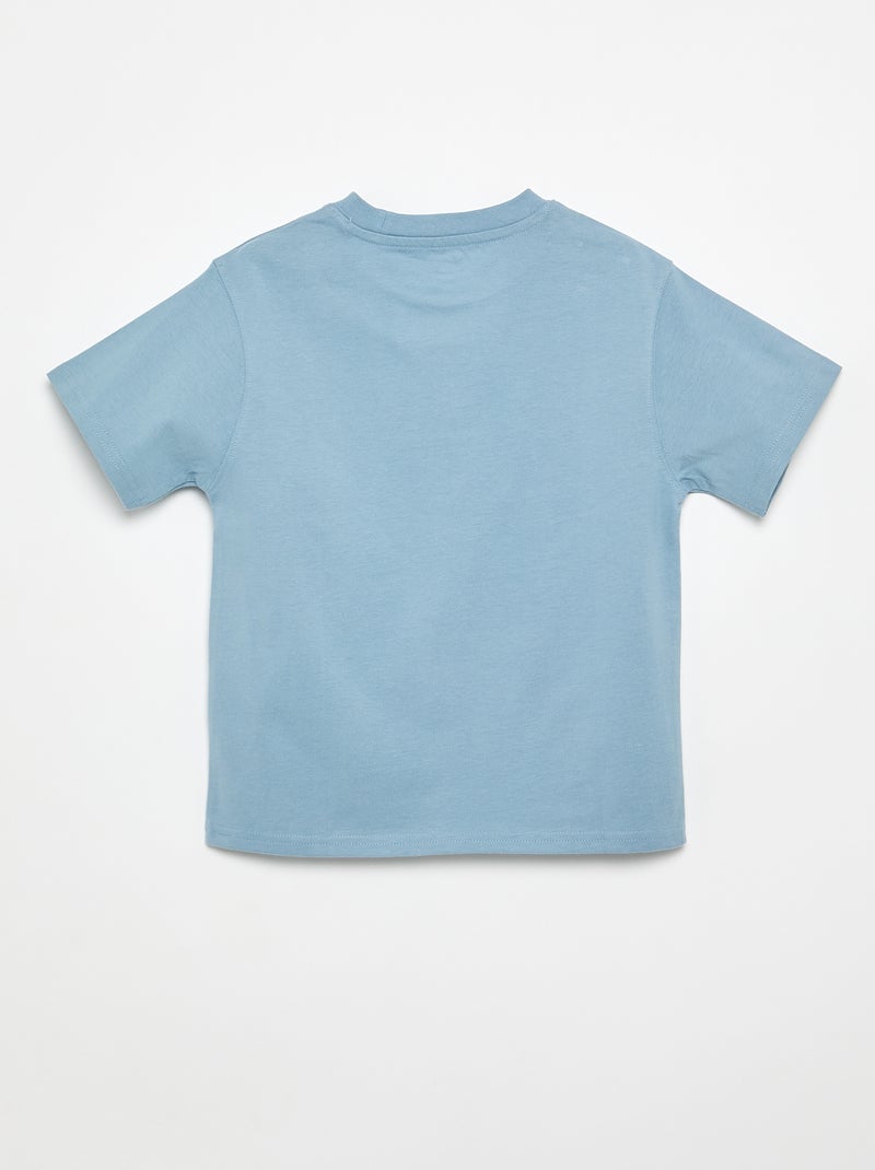 Camiseta de algodón premium Azul - Kiabi