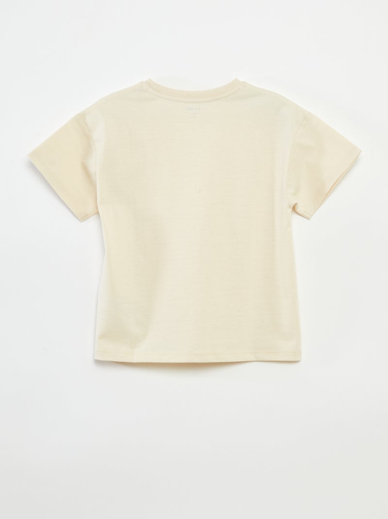 Camiseta de algodón premium BEIGE - Kiabi