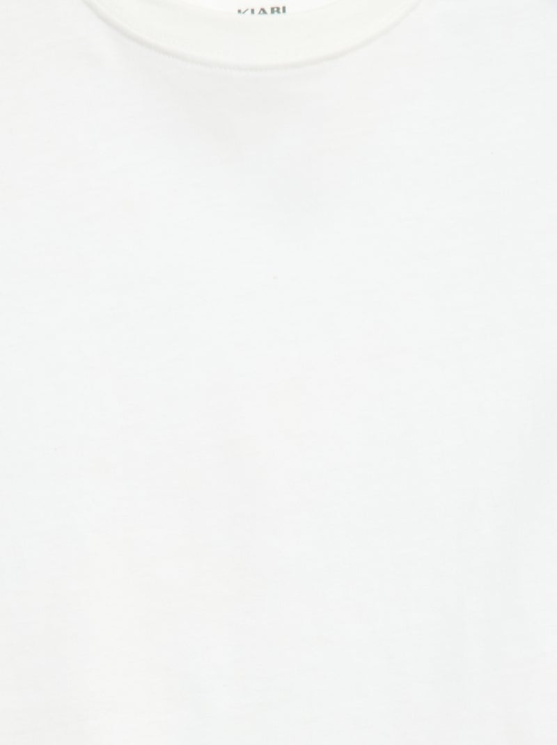Camiseta de algodón premium Blanco - Kiabi
