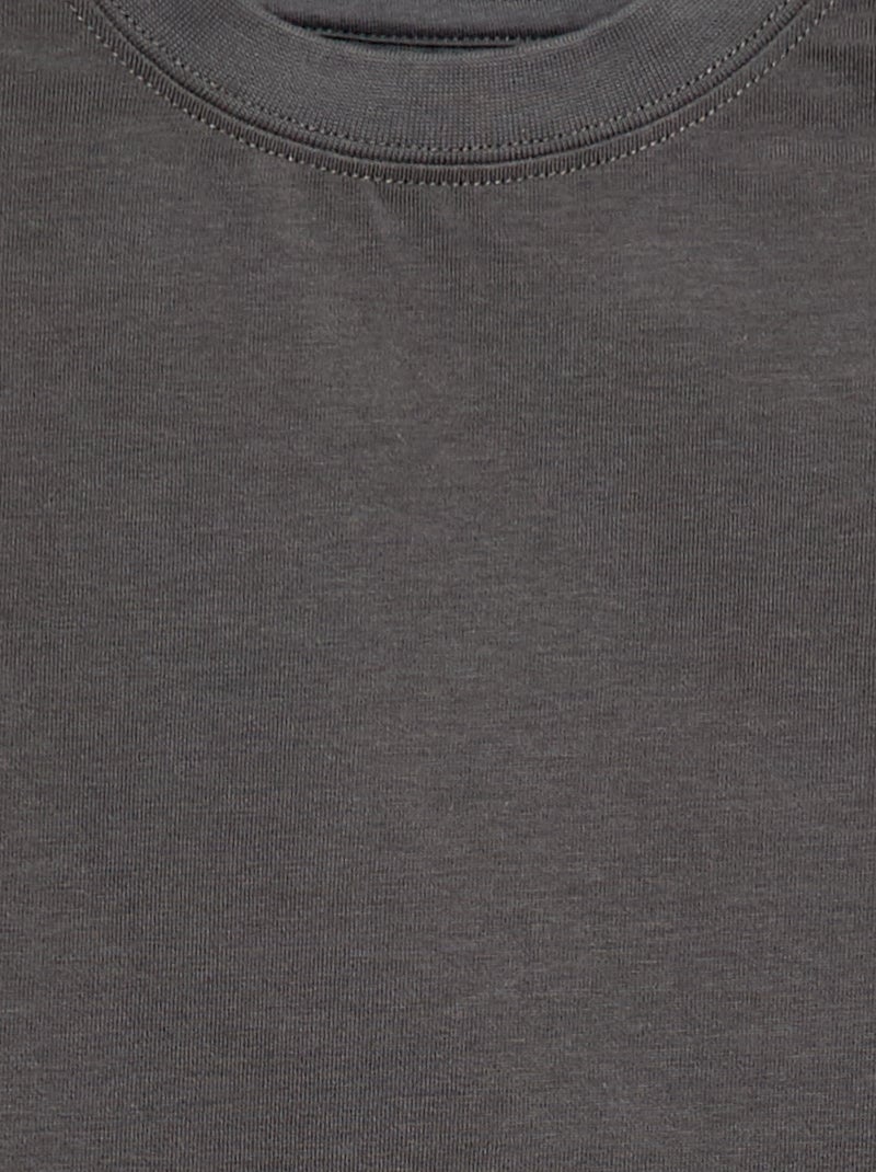 Camiseta de algodón premium Gris - Kiabi