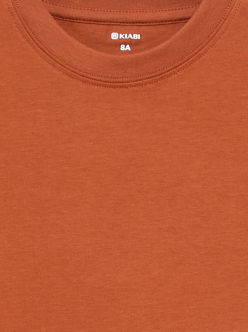 Camiseta de algodón premium Naranja - Kiabi