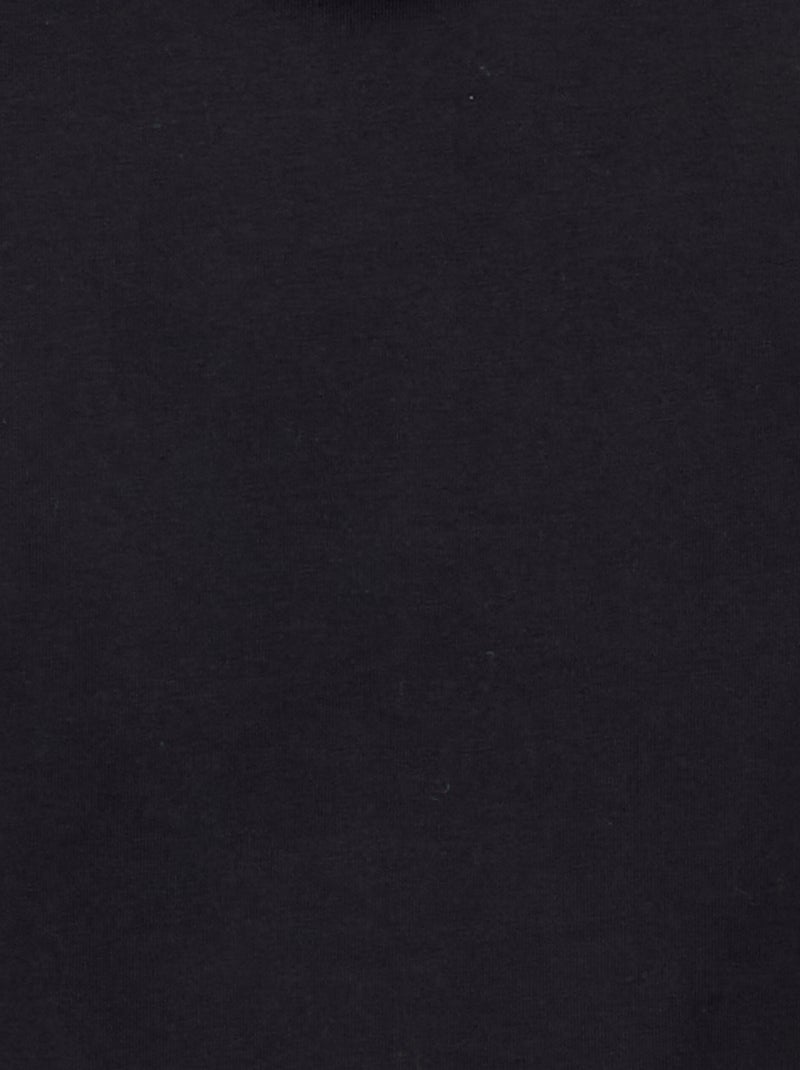 Camiseta de algodón premium Negro - Kiabi