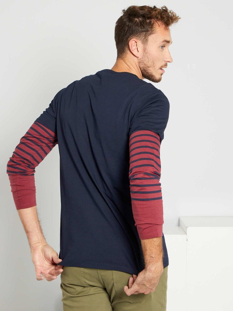 Camiseta de algodón puro +1,90 m AZUL - Kiabi