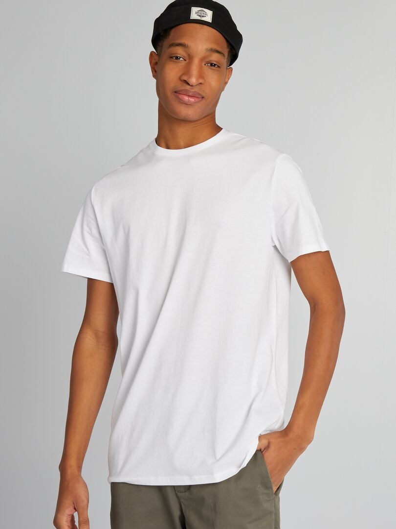 Camiseta de algodón puro +1,90 m blanco - Kiabi