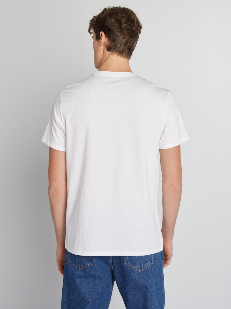 Camiseta de algodón puro +1,90 m blanco - Kiabi