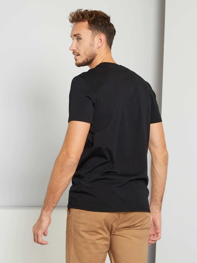 Camiseta de algodón puro +1,90 m negro - Kiabi