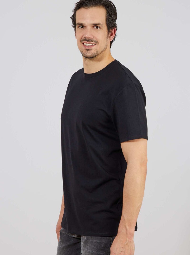 Camiseta de algodón puro +1,90 m negro - Kiabi