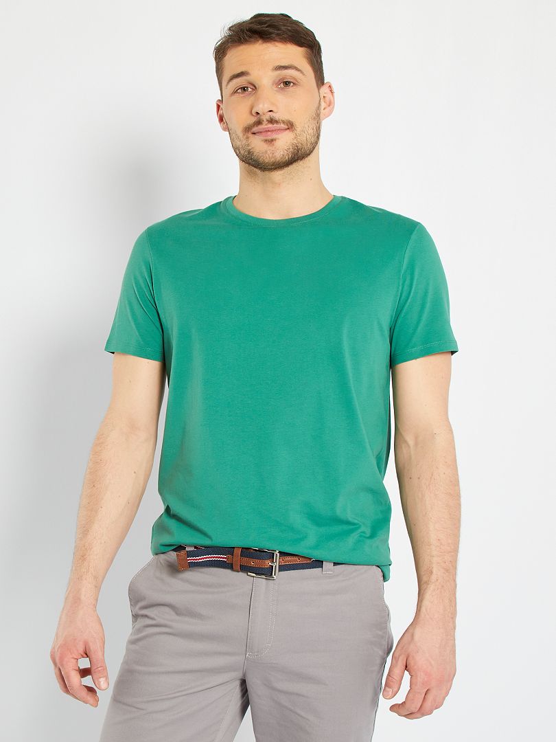 Camiseta de algodón puro +1,90 m verde pino - Kiabi