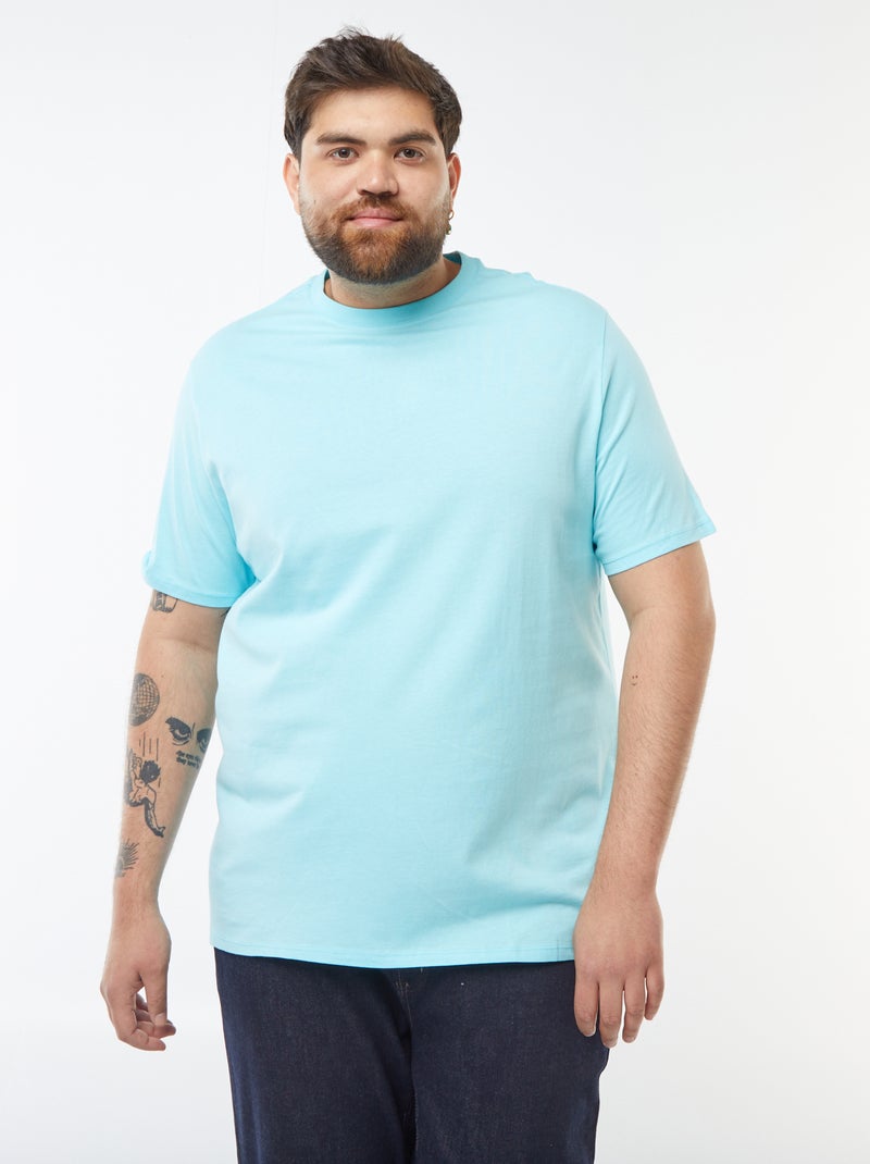 Camiseta de algodón puro Azul - Kiabi