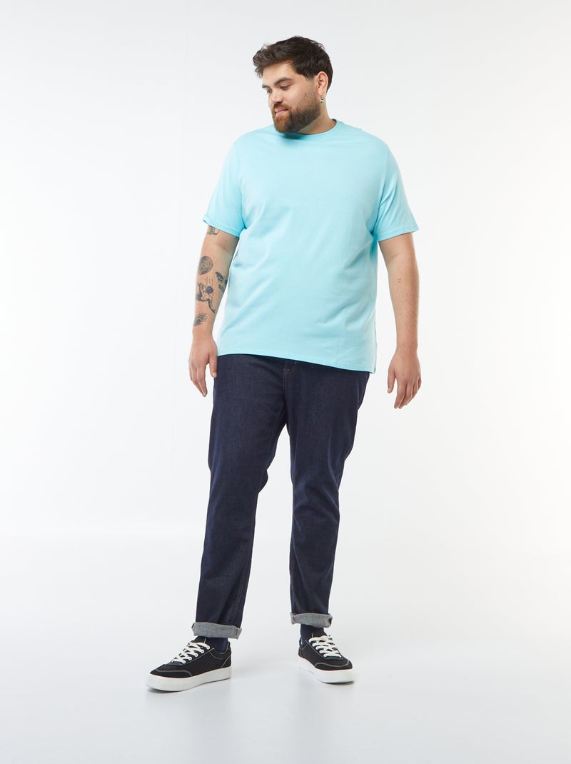 Camiseta de algodón puro Azul - Kiabi