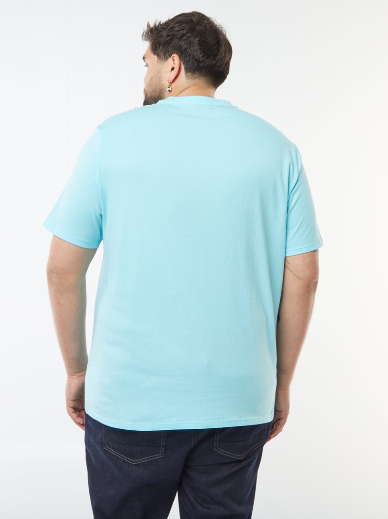 Camiseta de algodón puro Azul - Kiabi