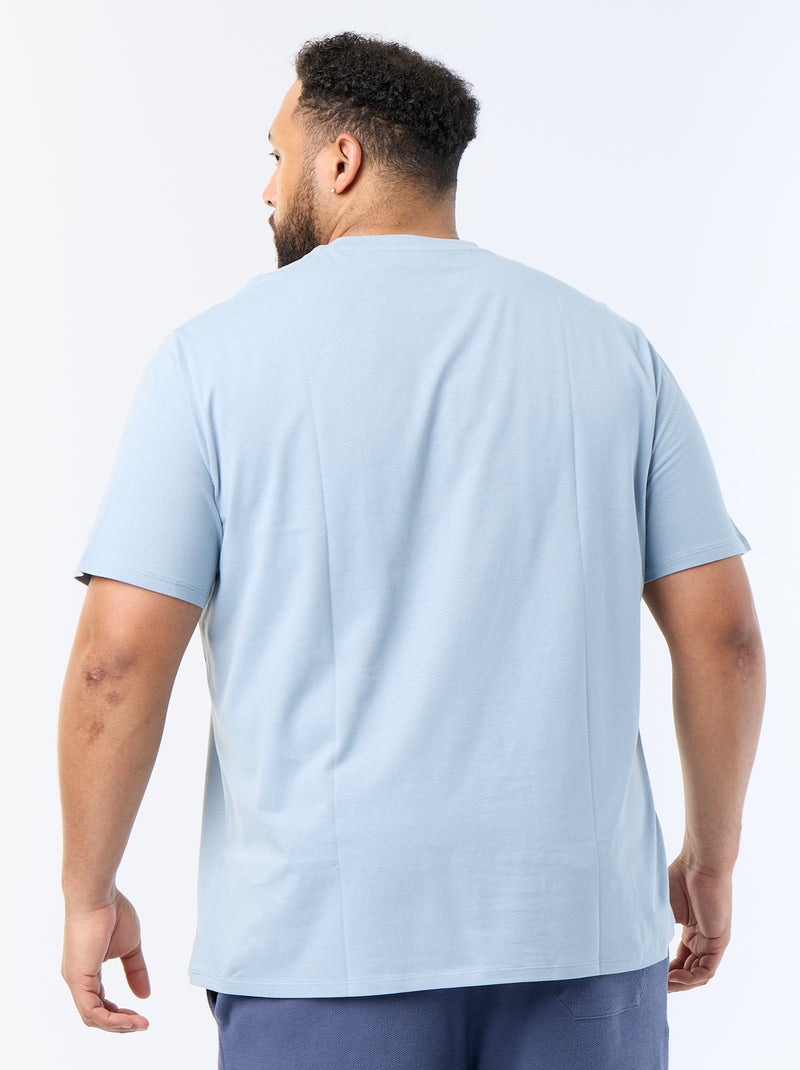 Camiseta de algodón puro Azul - Kiabi