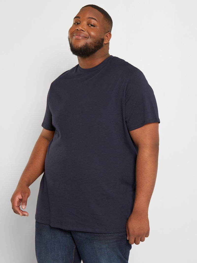 Camiseta de algodón puro AZUL - Kiabi