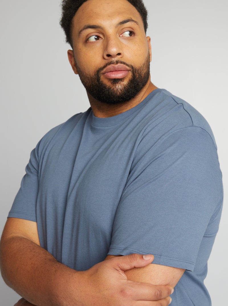 Camiseta de algodón puro AZUL - Kiabi