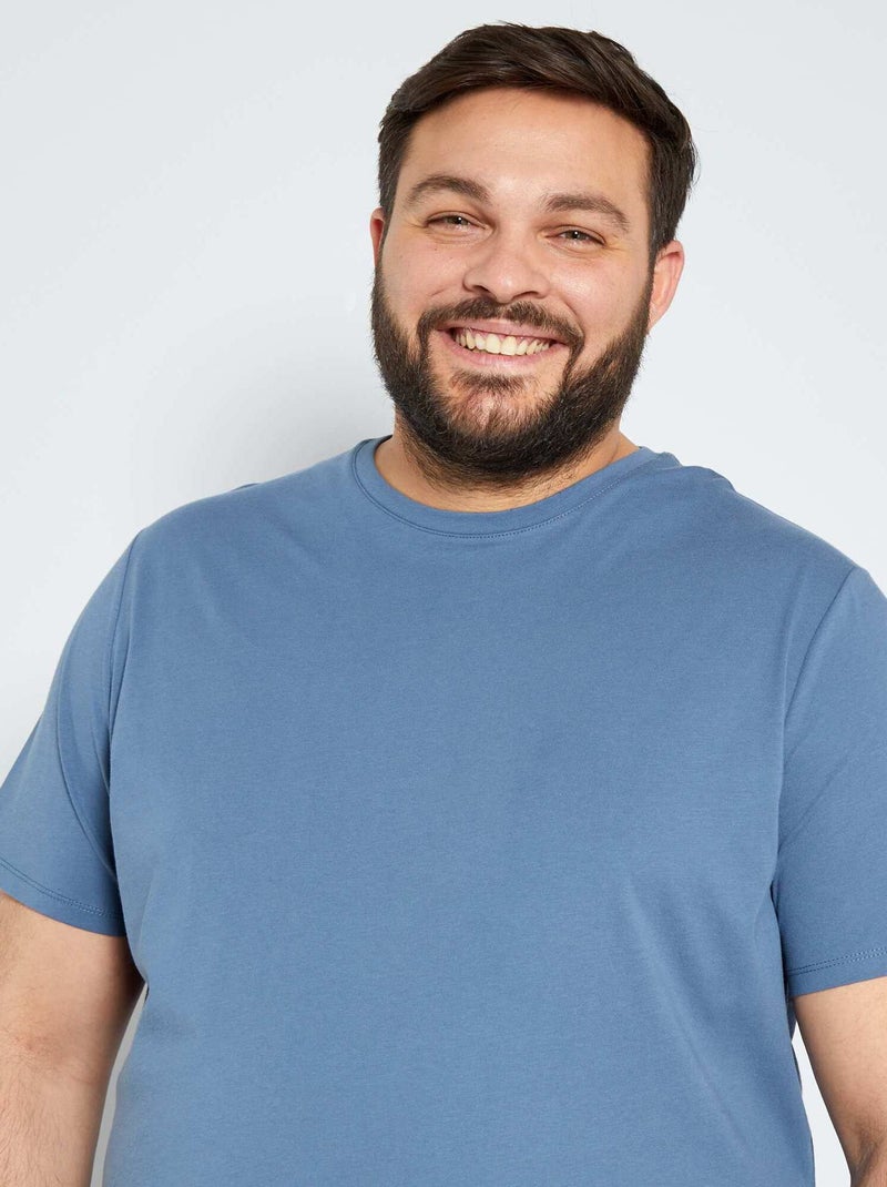 Camiseta de algodón puro AZUL - Kiabi