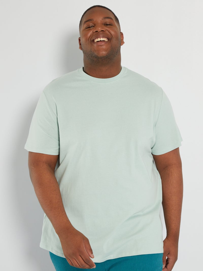 Camiseta de algodón puro azul - Kiabi
