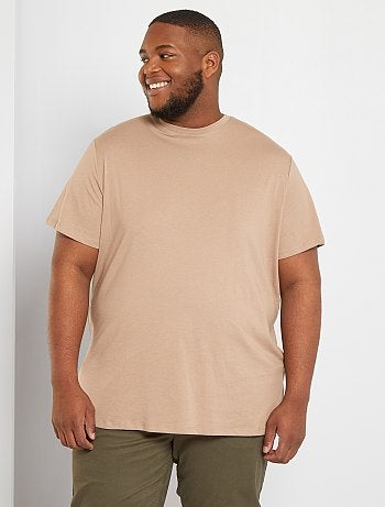 Rebajas camisetas de hombre - Tallas grandes hombre | beige | Kiabi