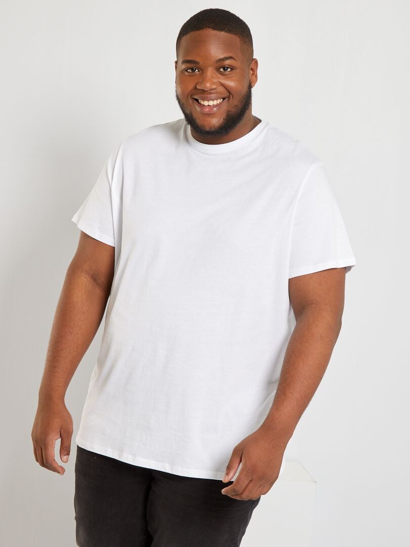 Camiseta de algodón puro Blanco - Kiabi