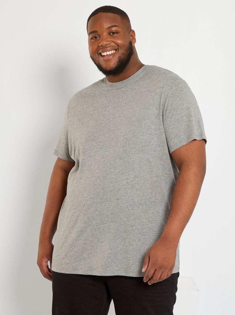 Camiseta de algodón puro GRIS - Kiabi