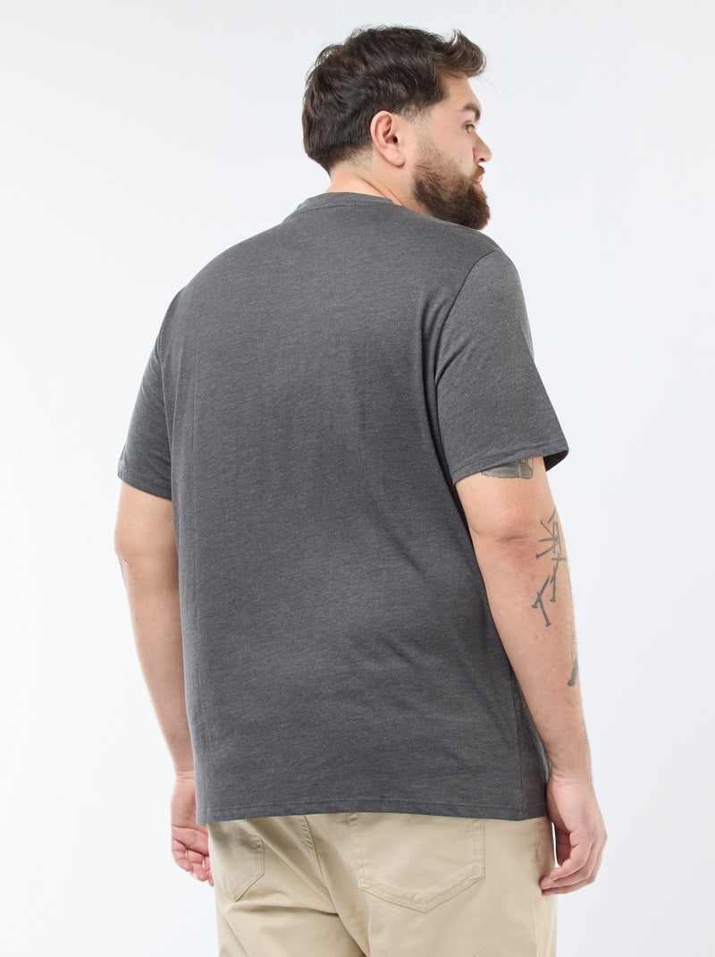 Camiseta de algodón puro GRIS - Kiabi