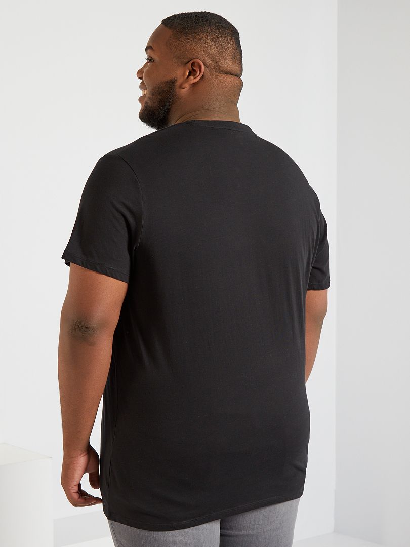 Camiseta de algodón puro Negro - Kiabi