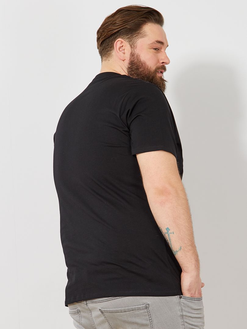 Camiseta de algodón puro Negro - Kiabi