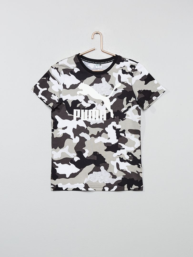 Camiseta de algodón puro 'Puma' NEGRO - Kiabi