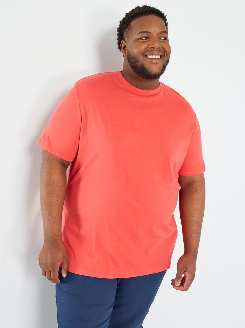 Camiseta de algodón puro Rojo - Kiabi