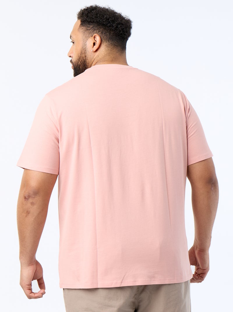 Camiseta de algodón puro Rosa - Kiabi