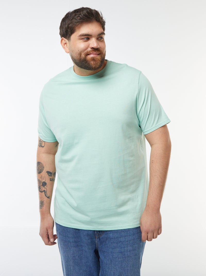 Camiseta de algodón puro Verde - Kiabi