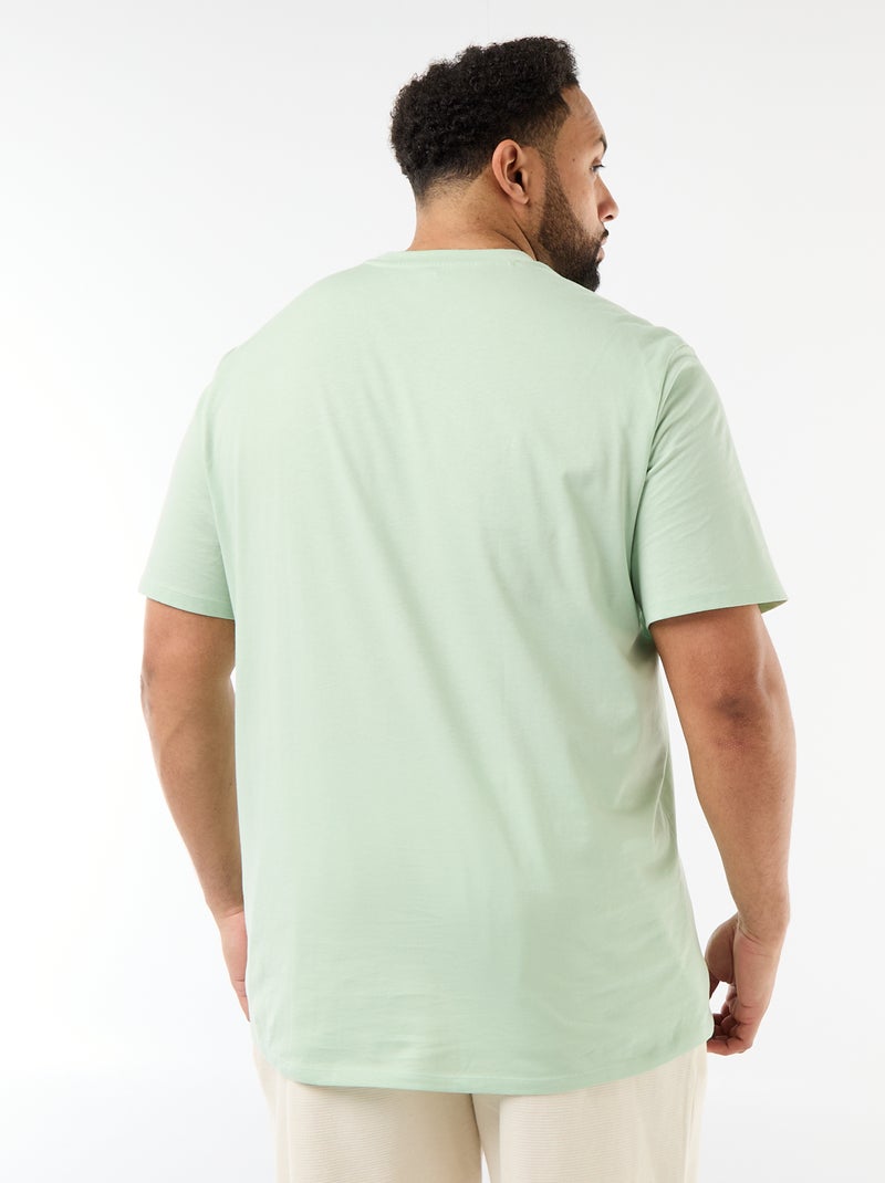 Camiseta de algodón puro Verde - Kiabi