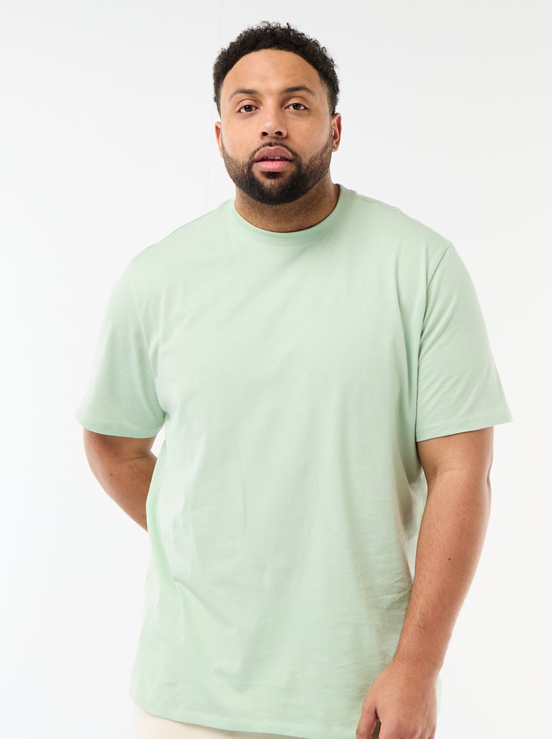 Camiseta de algodón puro Verde - Kiabi