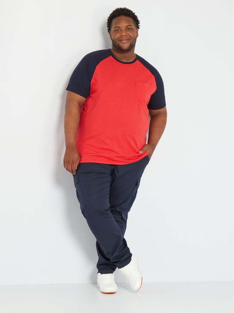 Camiseta de algodón ROJO - Kiabi