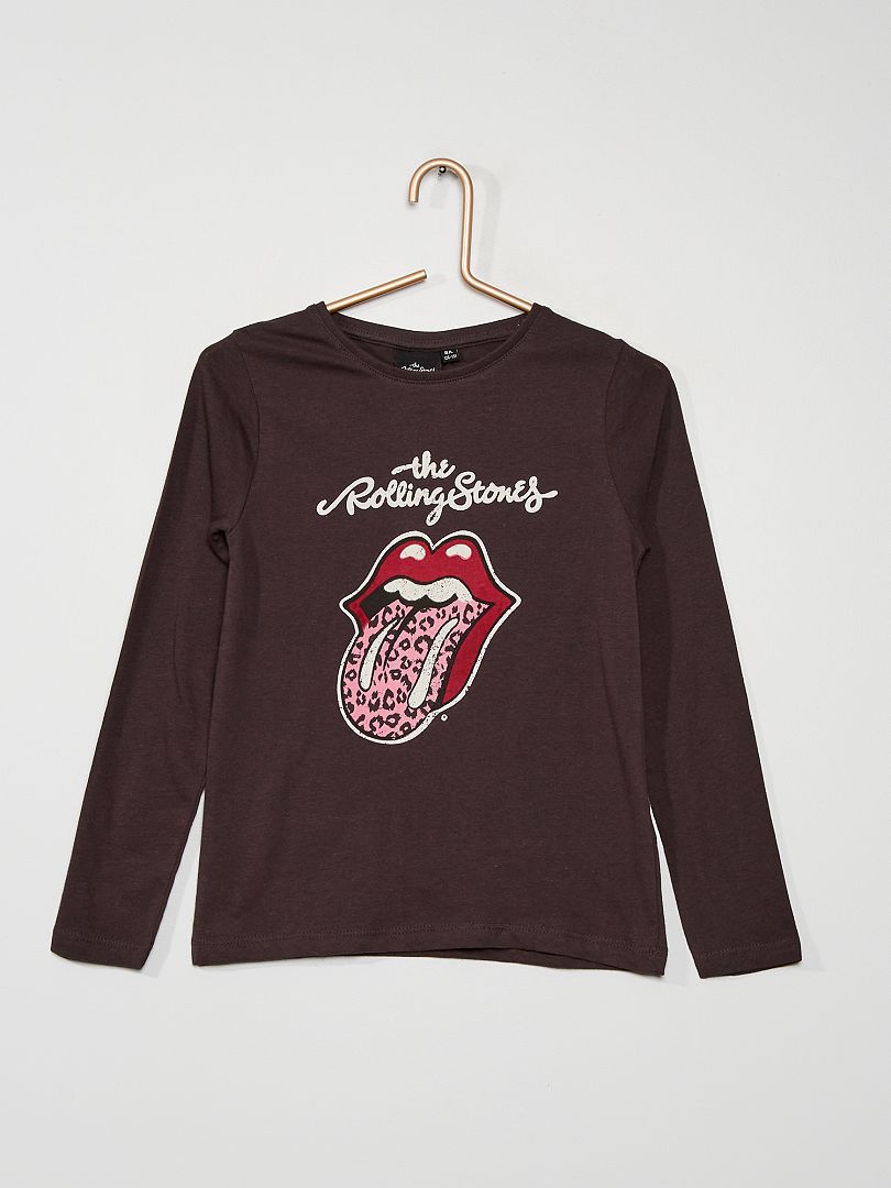 Camiseta de algodón 'Rolling Stones' gris oscuro - Kiabi