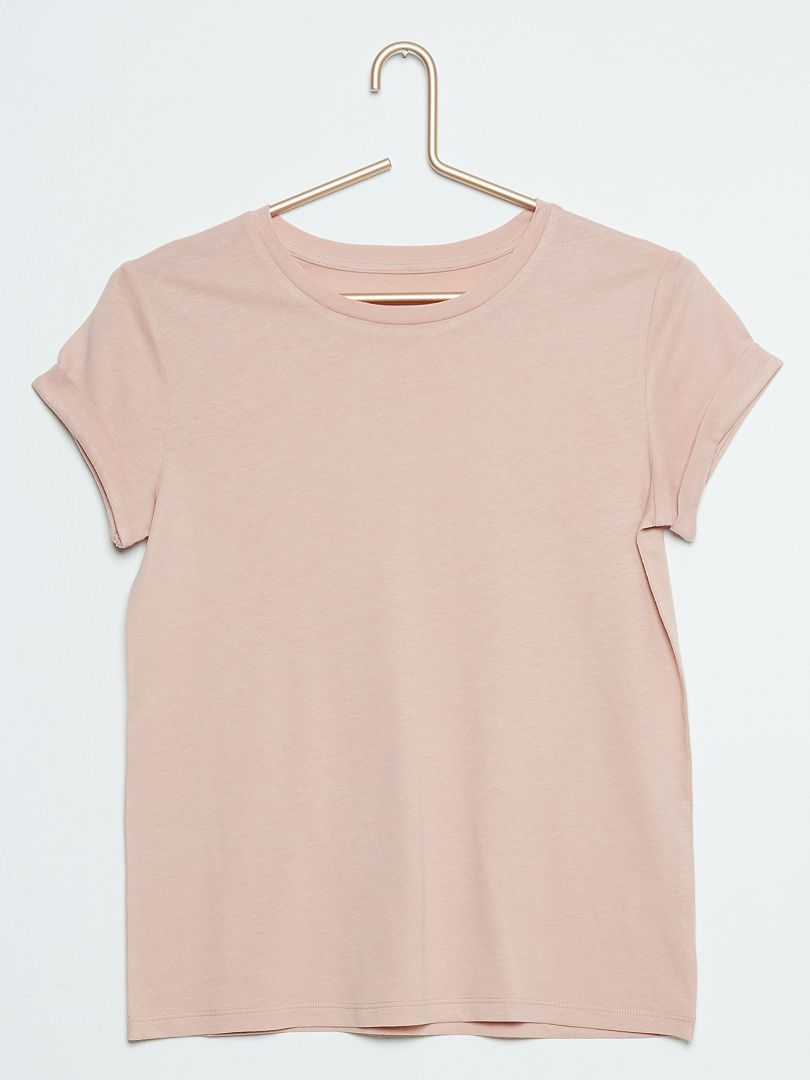 Camiseta de algodón rosa - Kiabi
