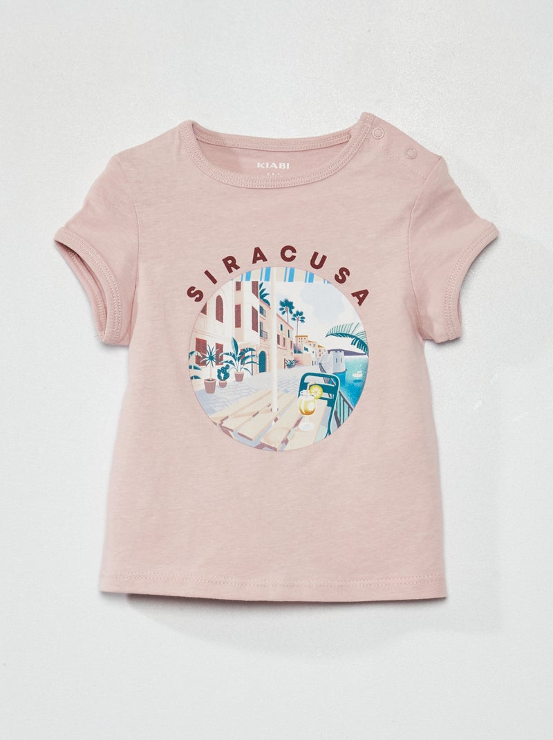 Camiseta de algodón 'Siracusa' ROSA - Kiabi