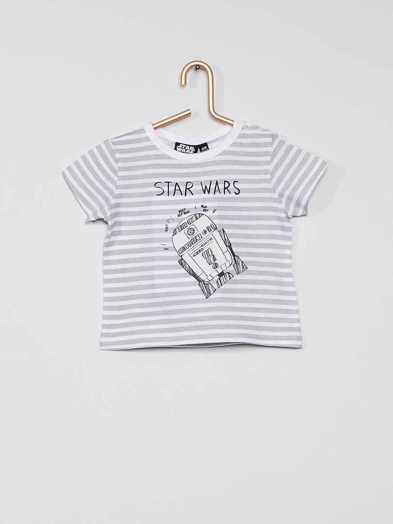 Camiseta de algodón 'Star Wars' gris chiné - Kiabi