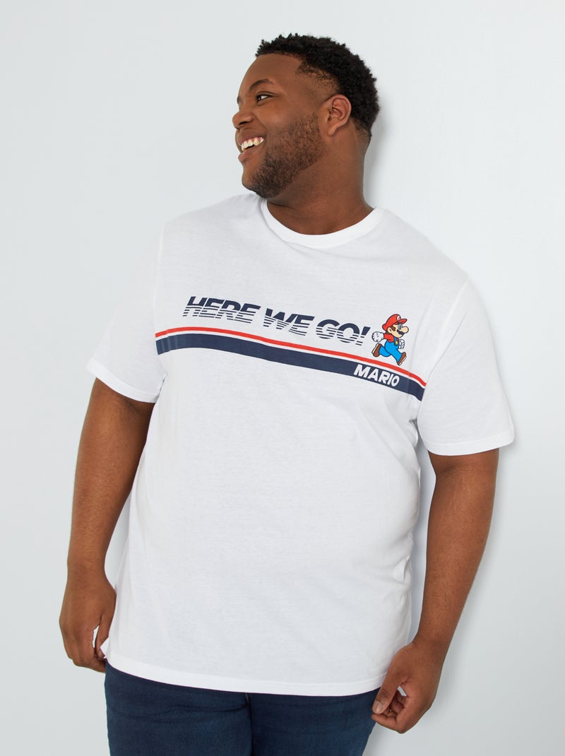 Camiseta de algodón 'Super Mario' blanco - Kiabi