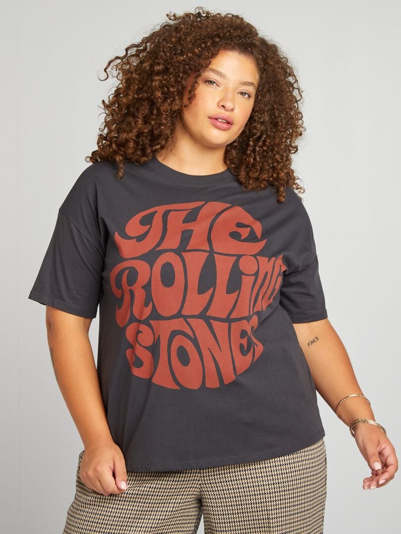 Camiseta de algodón 'The Rolling Stones' NEGRO - Kiabi