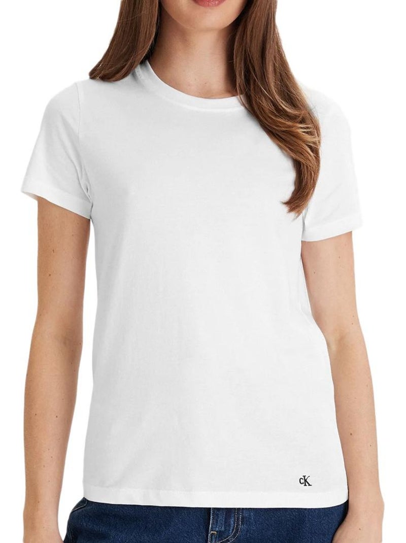 Camiseta de algodón unisex Calvin Klein Jeans Blanco - Kiabi