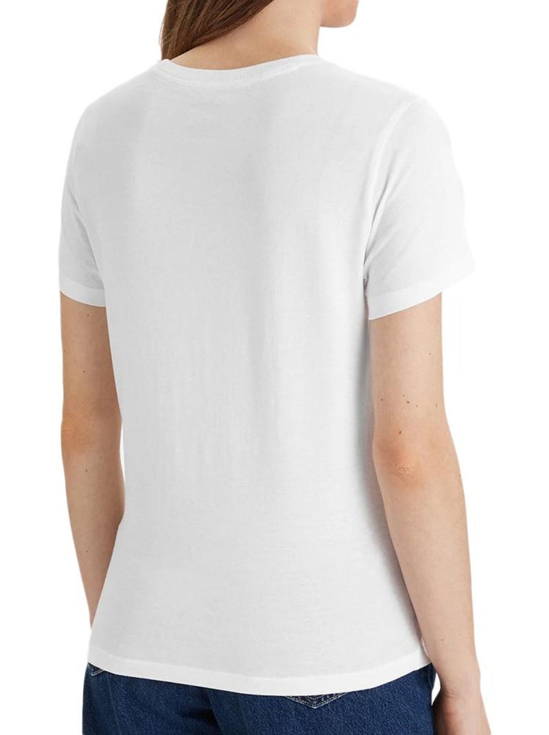 Camiseta de algodón unisex Calvin Klein Jeans Blanco - Kiabi
