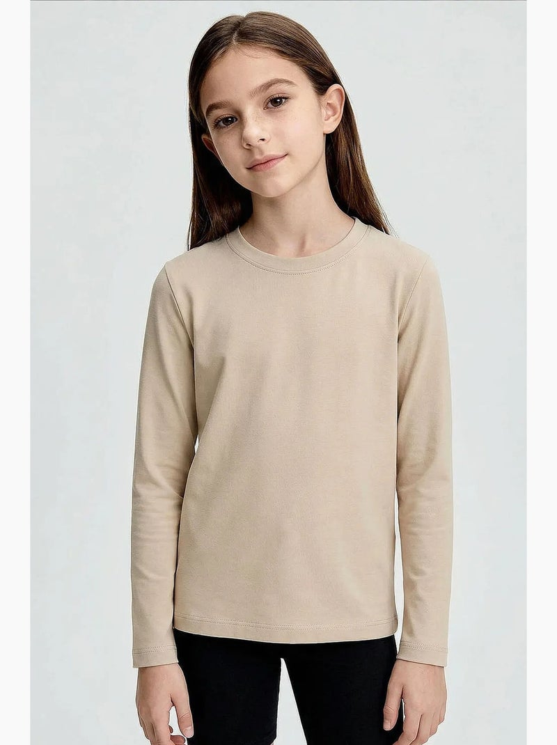 Camiseta de algodón y elastano tommy Beige arcilla - Kiabi