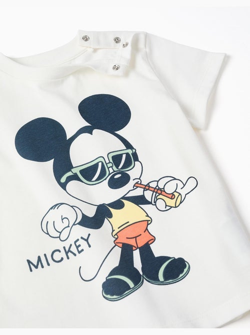 Camiseta de algodón y pantalón corto con estampado de Mickey - Kiabi